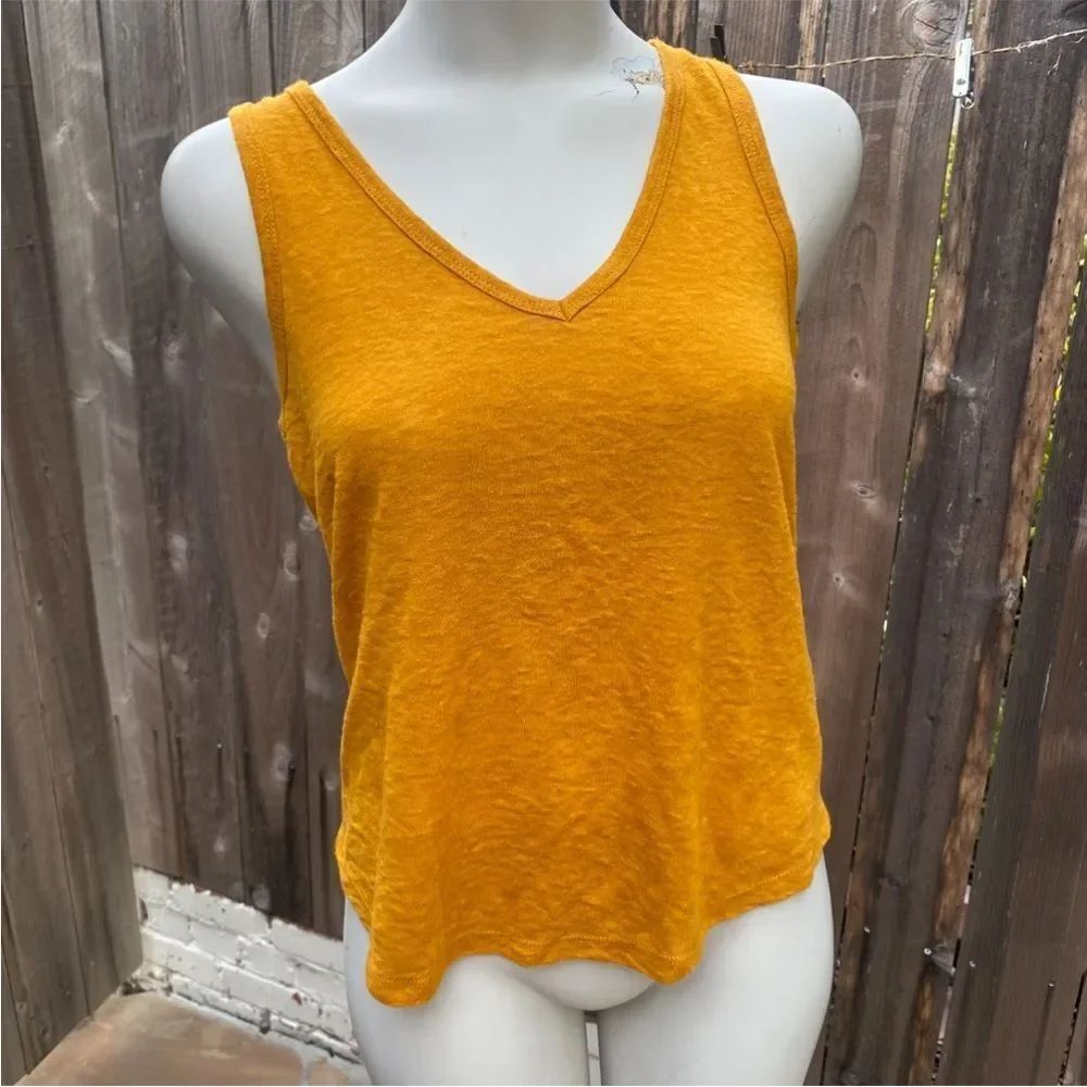 Anthropologie Saturday/Sunday Women's Mustard Yellow Sleeveless Top size small